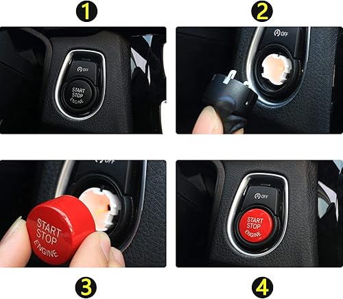 Miniatura 5 de Xotic Tech - Cubierta de encendido para interruptor de arranque del motor, compatible con BMW 1 2 3 4 5 6 7 Series F20 F23 F30 F32 F10 F12 X1 X3 X4