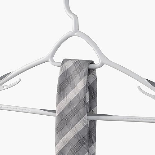 Miniatura 4 de Neatfreak Juego de 12 perchas antideslizantes de lujo, diseño que ahorra espacio para chaquetas, pantalones, camisas, cuello giratorio de 360