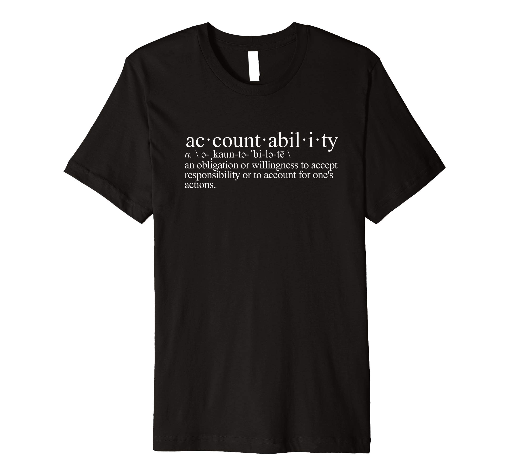 TeaseTees Definition Tees Statement Accountability Black T-Shirt