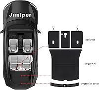 Vista 2 de Alfombrilla de carga con protección de respaldo para Tesla Model Y Juniper 5 asientos 2025 2026, forro de carga con protección para todo