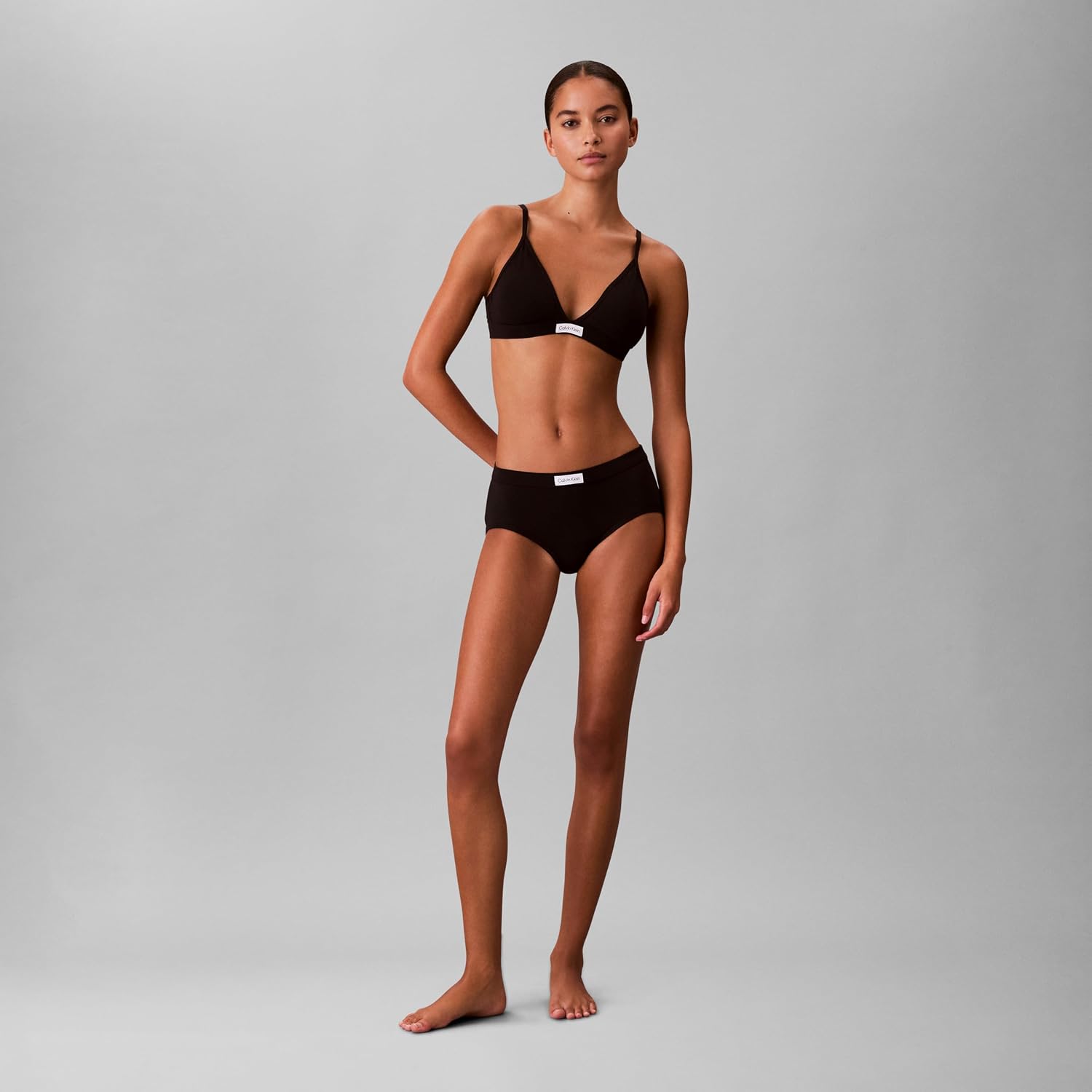 Calvin Klein Women's Comfort Logo Cotton Stretch Modern Brief Panties, 3 Pack