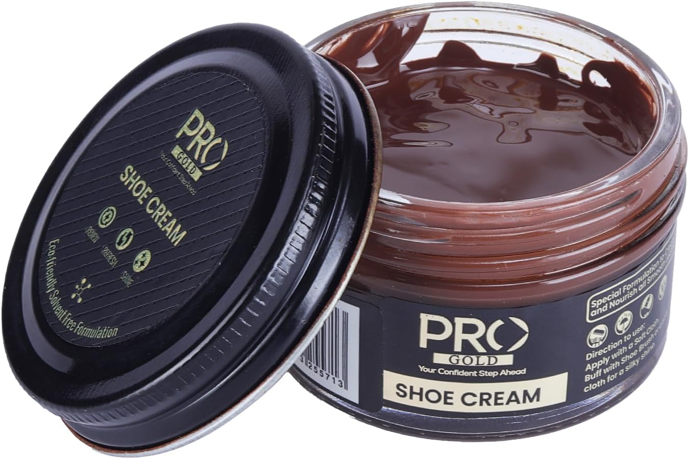 - PRO Shoe Cream Polish - 45 ML | Natural Waxes Formula for Leather Shoes | Enriched with Carnauba & Bees Wax | Long-Lasting Shine | Leather Shoe Cream Polish