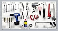 Vista 4 de WallPeg Kit de tablero de clavijas de plástico de 24 x 24 pulgadas (2, blanco)