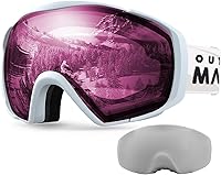 Vista 33 de OutdoorMaster Gafas de esquí con cubierta, gafas de nieve para snowboard OTG antivaho