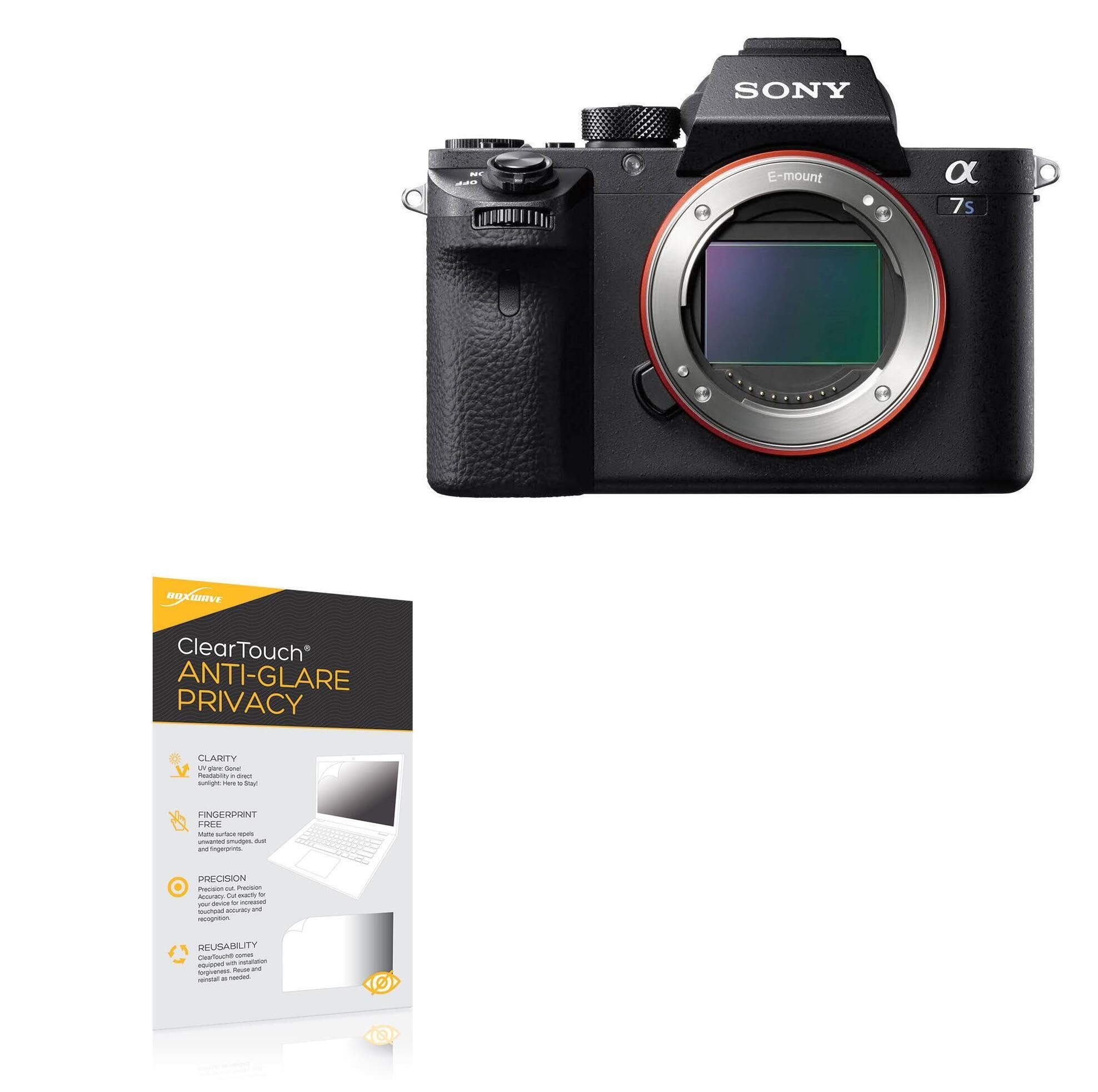 BoxWave Screen Protector Compatible With Sony Alpha a7s II - ClearTouch Anti-Glare Privacy (2-Pack), Privacy Screen Protector Flexible Film Anti-Glare