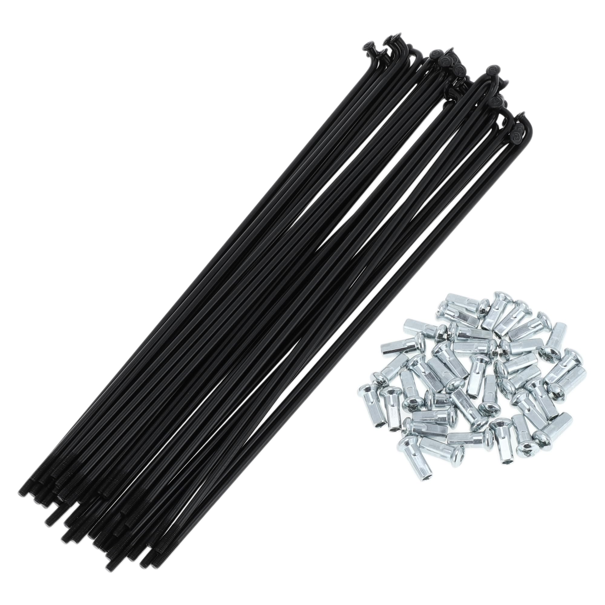 A ABSOPRO Bicycle Spokes 12G 183mm Length Bike Wheel Spokes Carbon Steel Black 1 Set