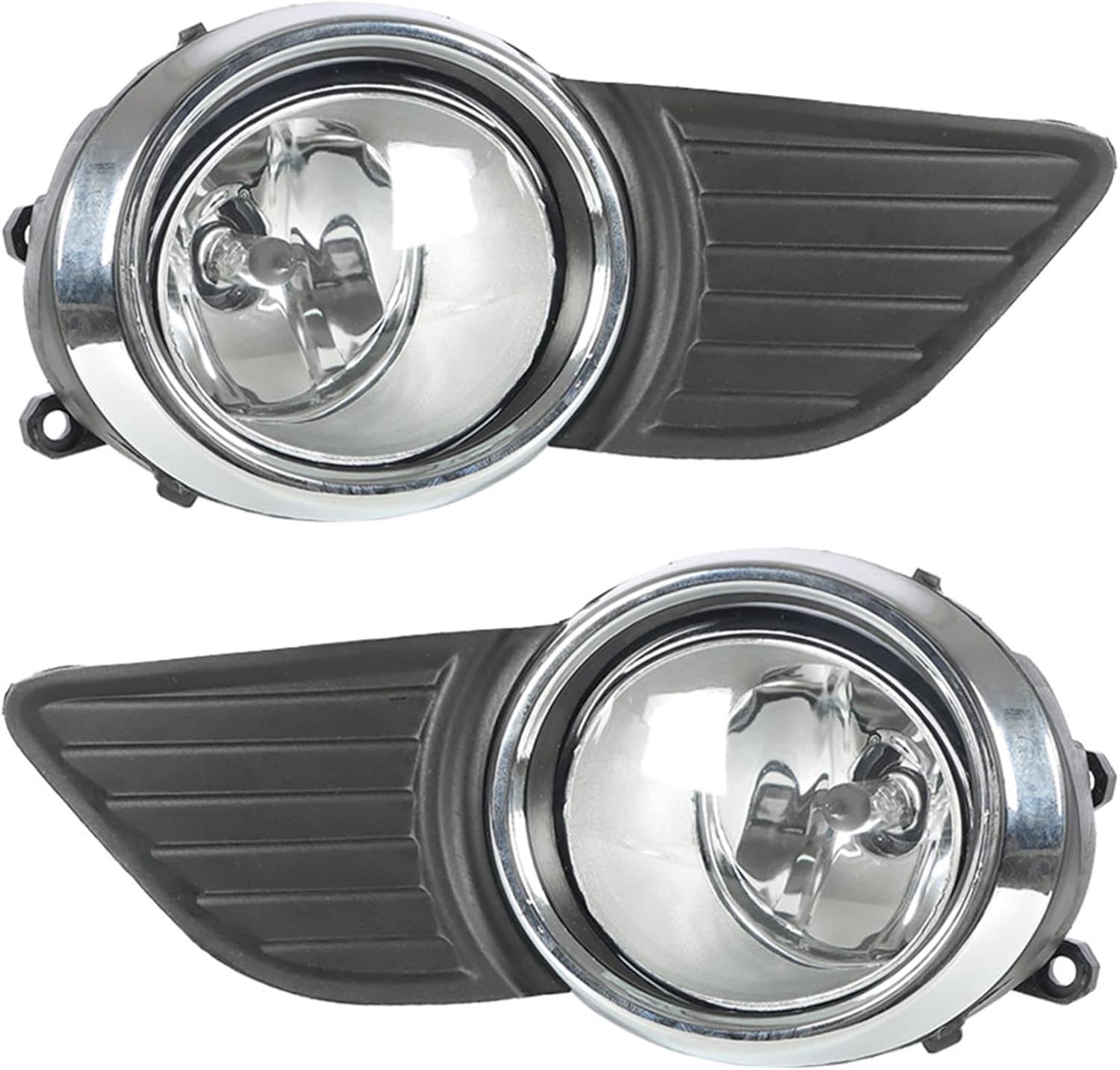 Silscvtt 2Pcs Fog Lights Assembly Replacement for 2011-2017 Sienna Clear Lens with Front Bumper Bezel Wires Switch Bulbs Left+Right Side (Passenger & Driver Side)