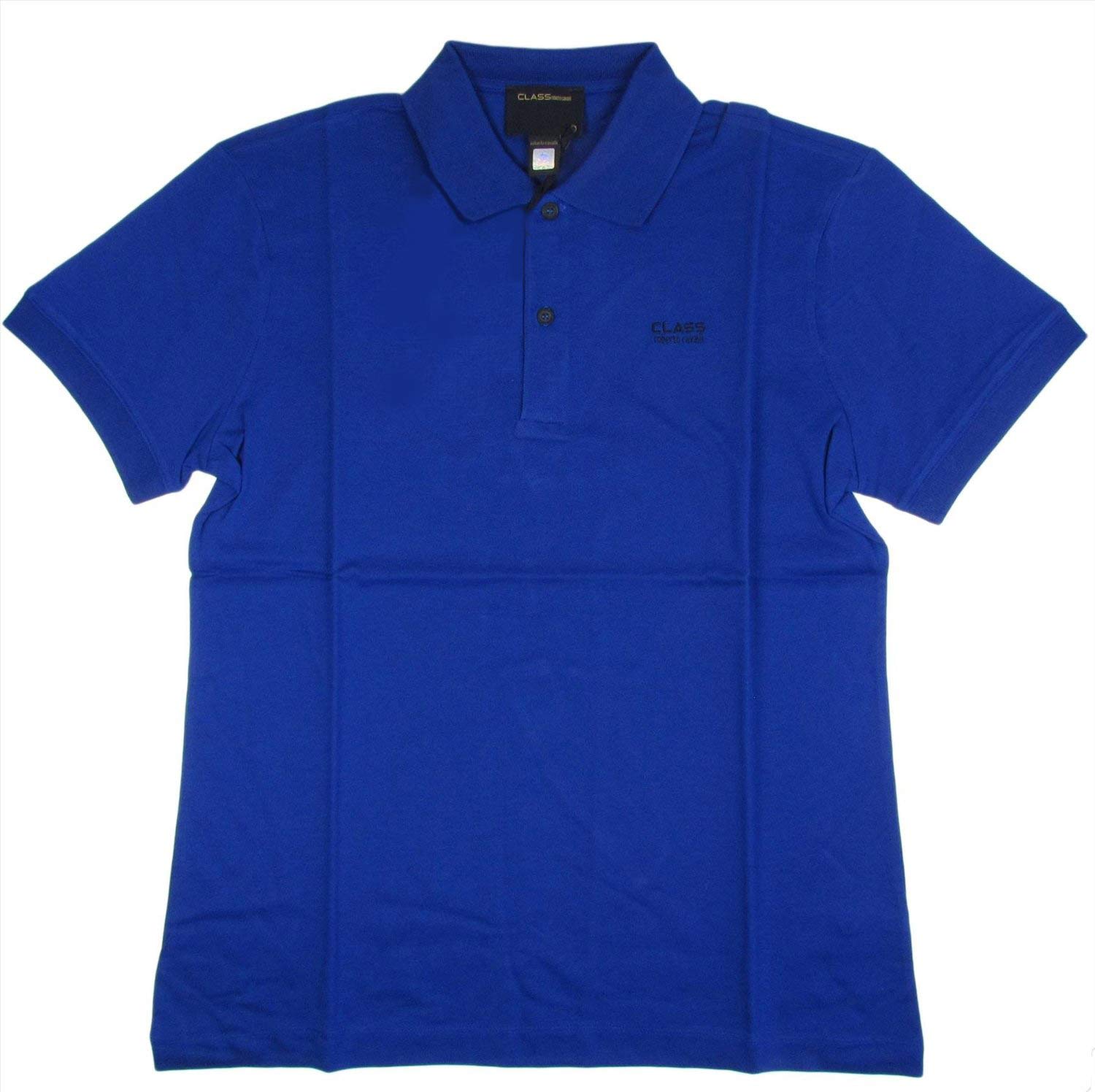 Polo homme Roberto Cavalli bleu idéal pour le week-end chic