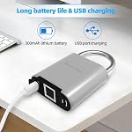 Cadenas à empreinte digitale, cadenas biométrique, cadenas intelligent avec clé d'urgence, cadenas étanche pour gymnase, école, piscine, terrain de sport
