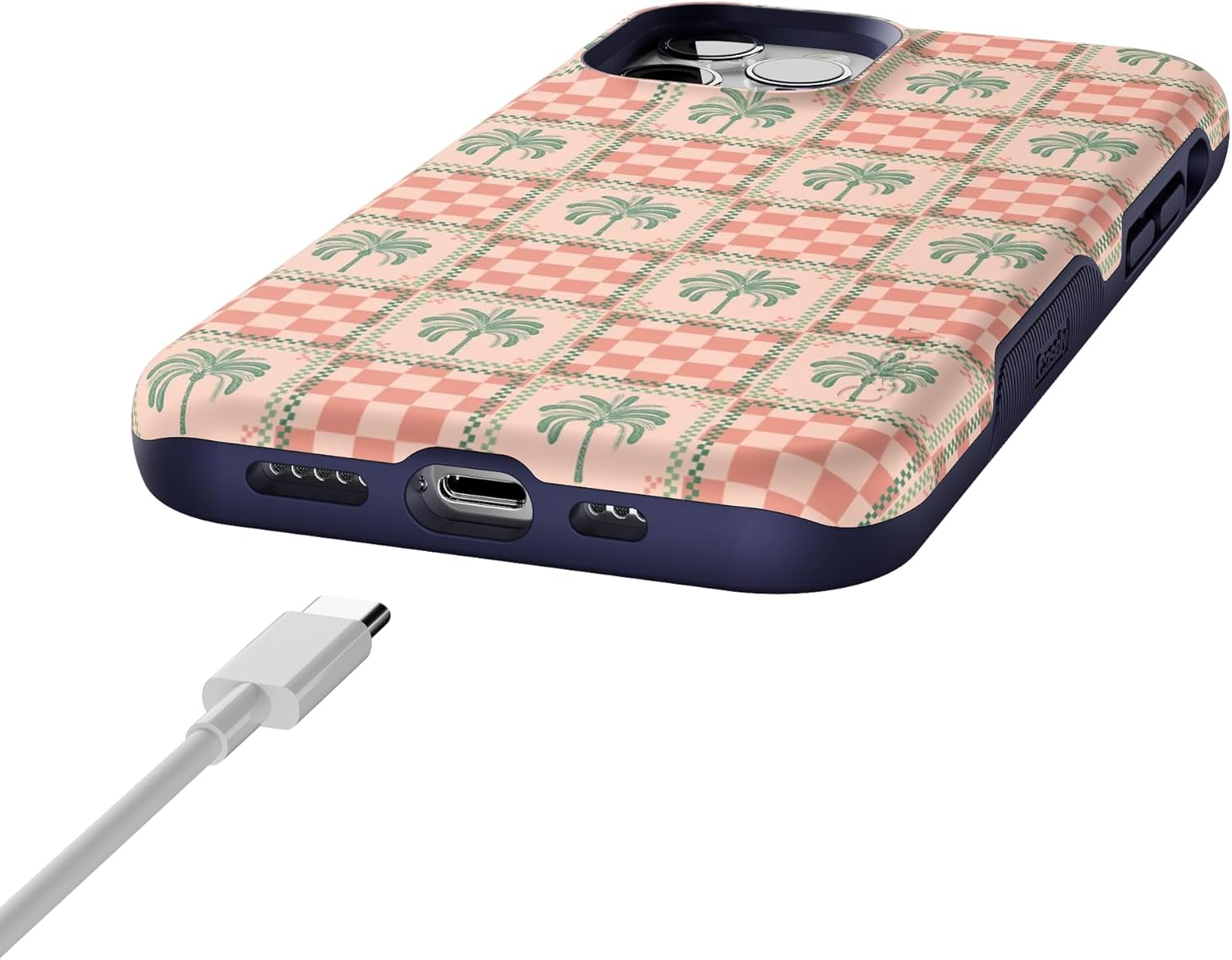 Casely iPhone 12/12 Pro Case | The Social Club | Palm Beach | Bold Protective Design | Compatible with MagSafe
