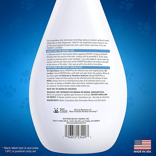 Miniatura 9 de Pooph Eliminador de olores para mascotas, aerosol de 32 onzas, paquete de 2  Desmonta olores sobre una base molecular, perros, gatos, ambientador,