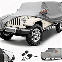 Vista 11 de Big Ant Funda de automóvil para Wrangler CJ, YJ, TJ y JK de 4 puertas, protección para todo tipo de clima, cubierta impermeable para SUV, ajuste