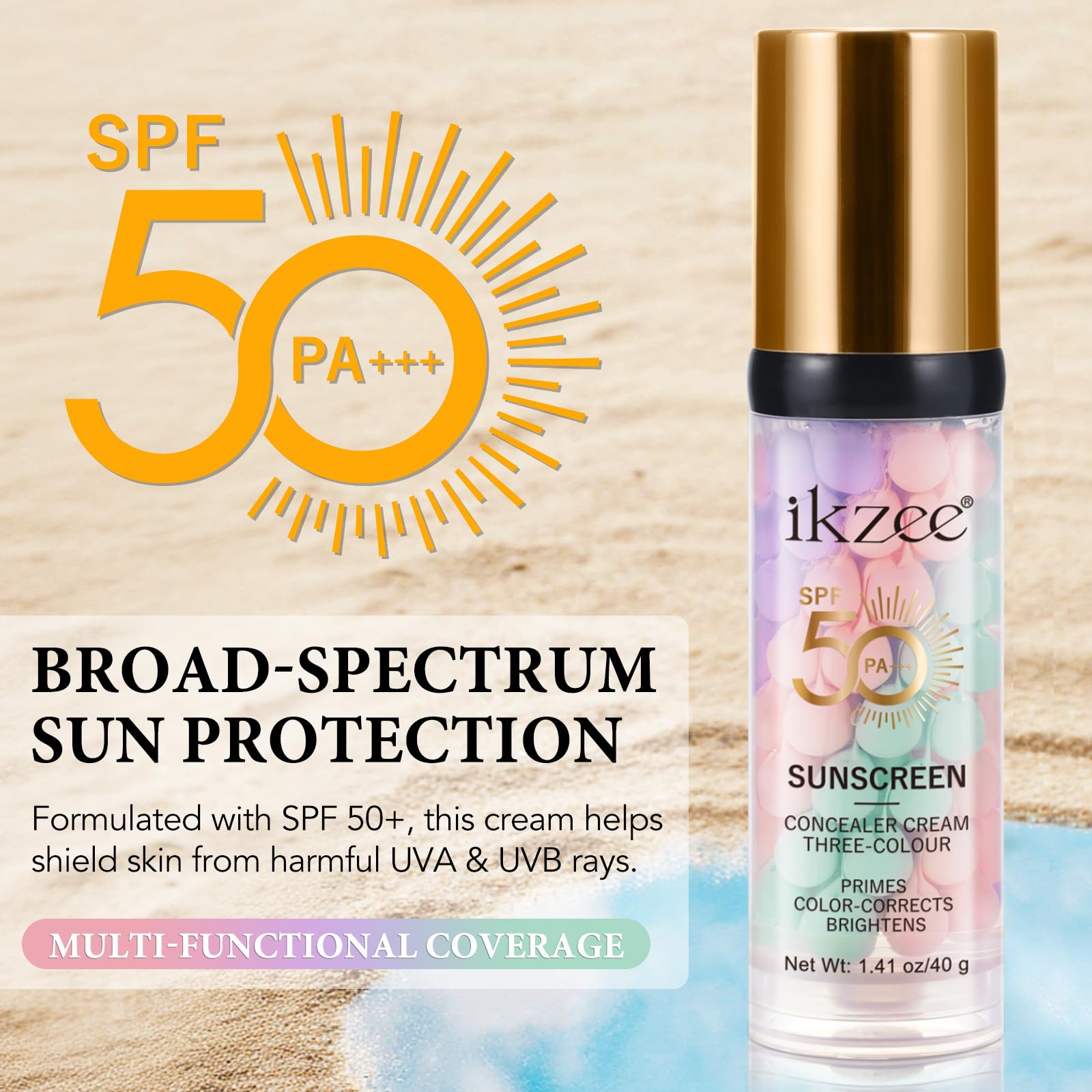 3 In 1 Primer for Face Before Makeup,SPF 50 Sunscreen Isolation Cream - Image 2