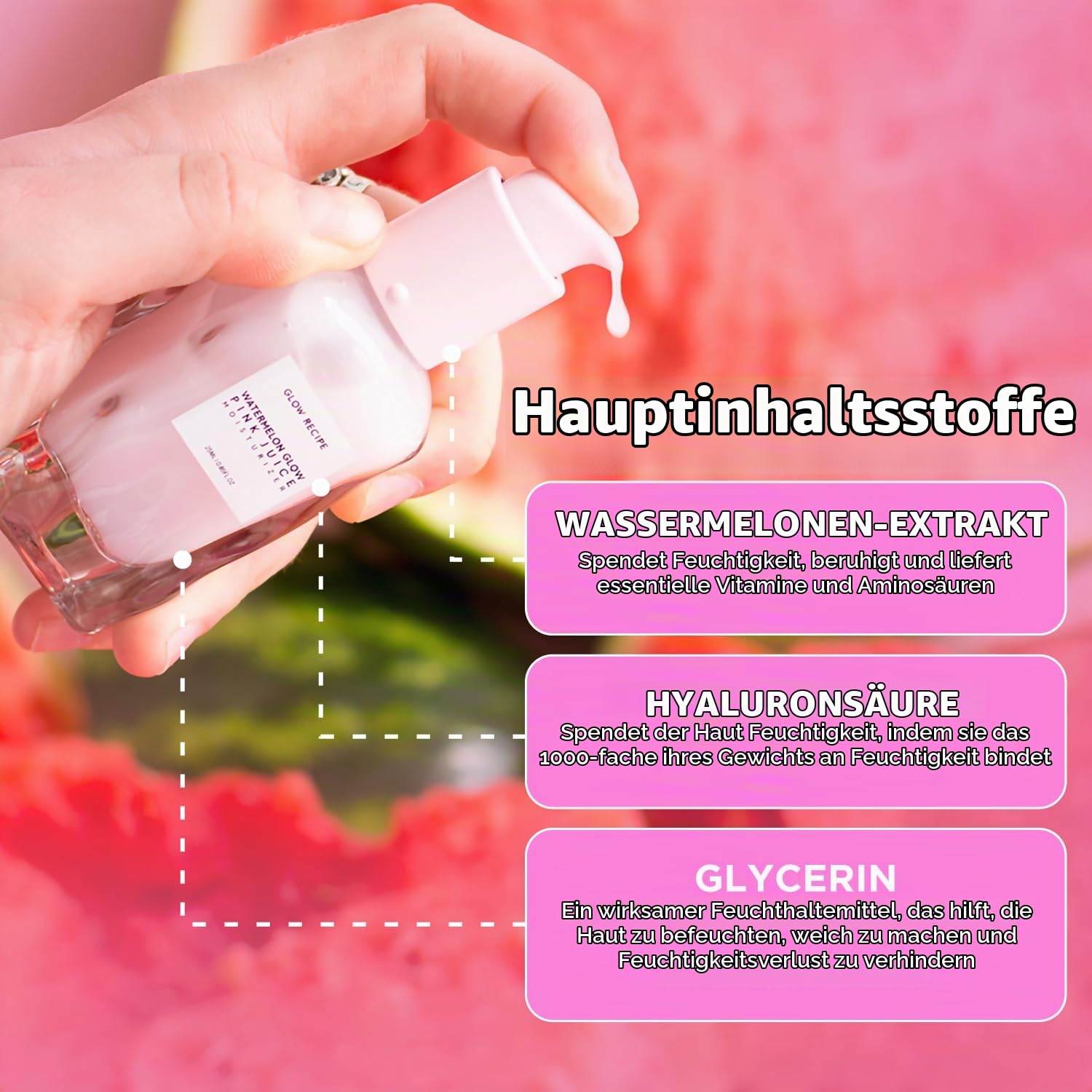 Glow Recipe Smooth Skin Sailing Skincare Set - Wassermelone Glow Rose Juice Moisturizing Face + Silikonfrei Bha Strawberry Pore Minimizer Überlauftropfen (2 Count)