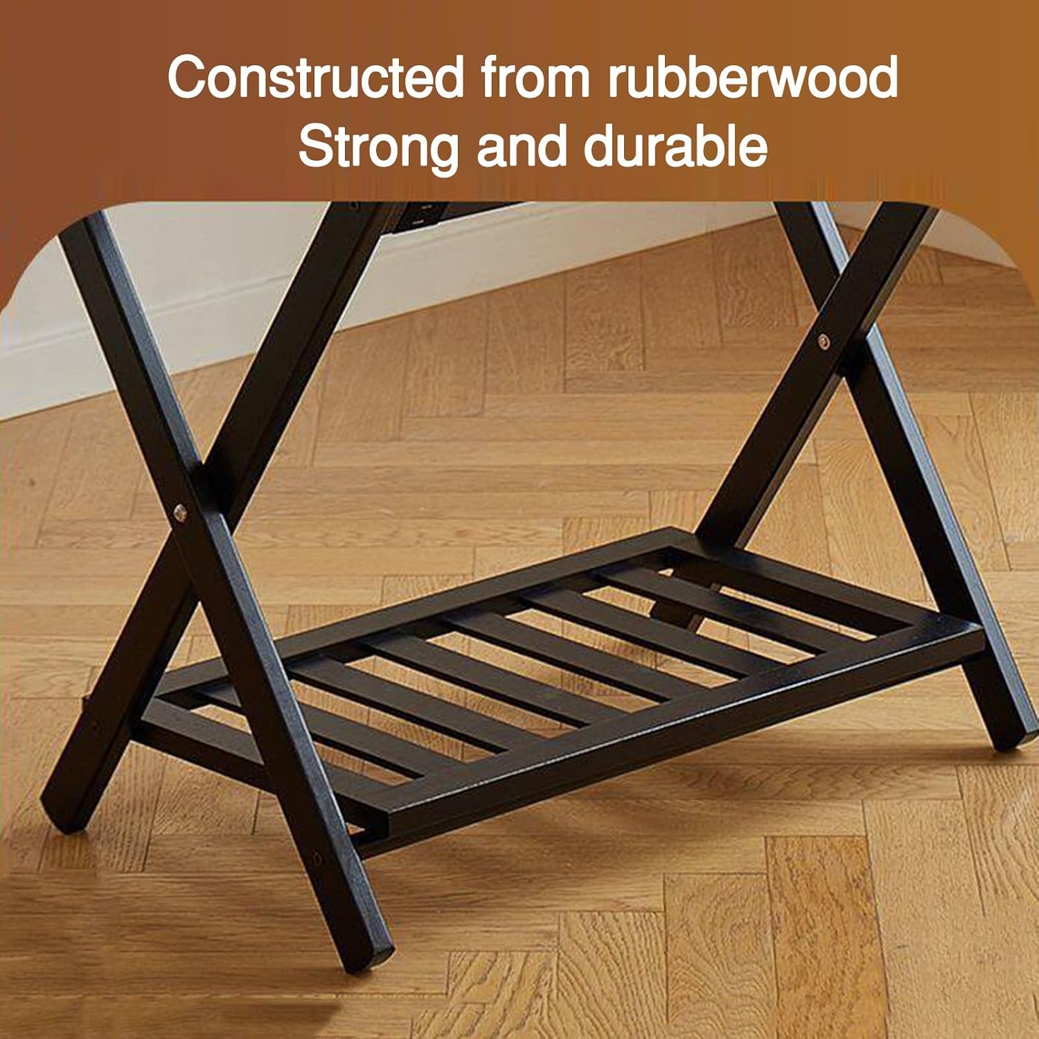 Foldable Luggage Rack, Luggage Rack Stand For Guest Room，110 Lbs Capacity, Suitable for Bedrooms, Living Rooms, and Studies(White)