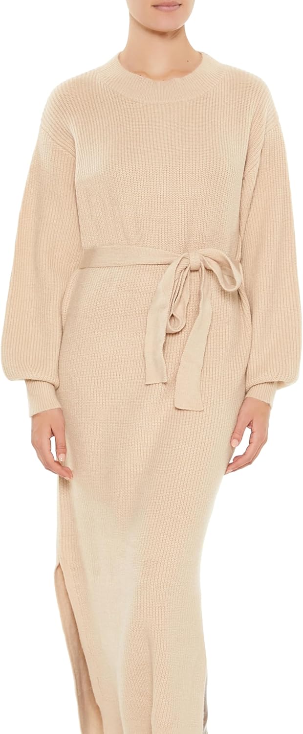 Forever 21 Womens Tie-Front Midi Sweater Dress - Image 2
