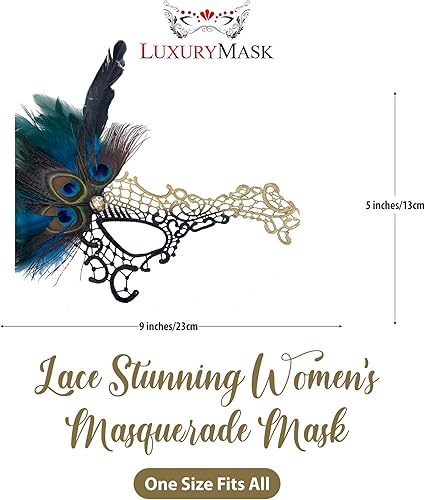 Miniatura 3 de Masquerade Mask For Women Lace Masquerade Masks for Masquerade Party, Proms, Venetian Party, Mardi Gras, Halloween & Cosplay