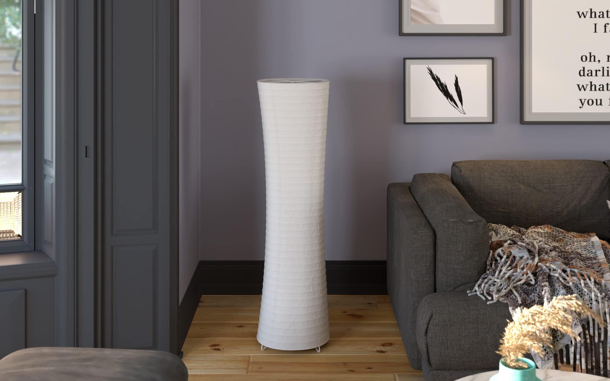 Brilliant Lampe Becca Standleuchte weiß | 2x A60, E27, geeignet für Normallampen (nicht enthalten) | Mit Fußschalter