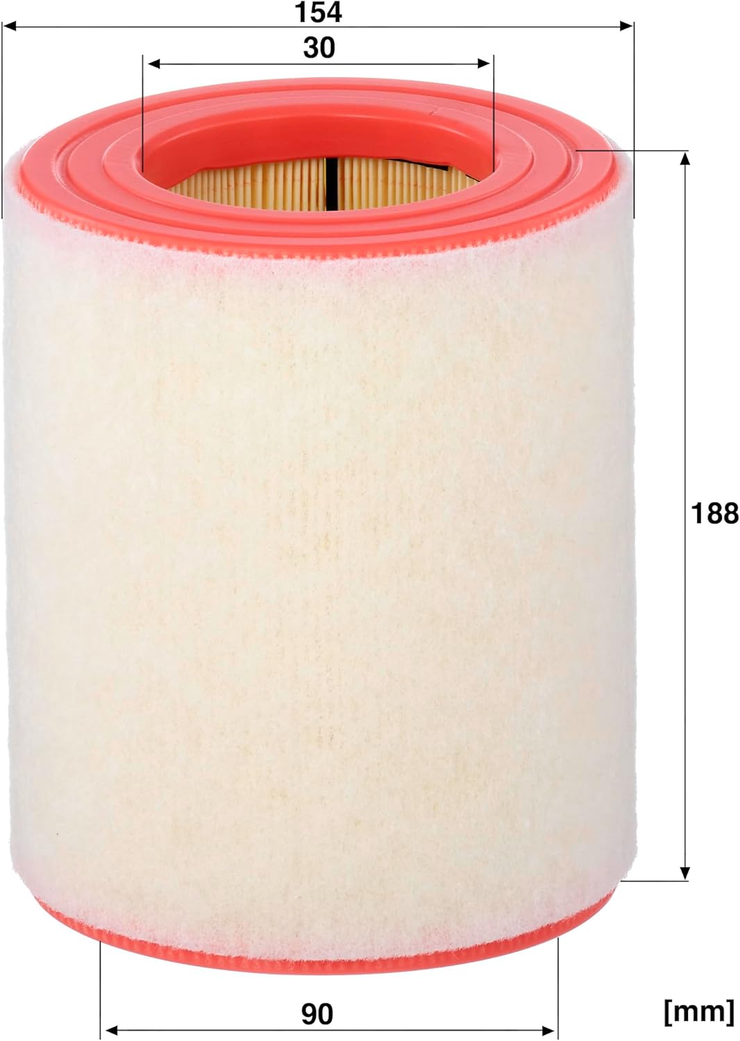 Mann Filter C 16005 Air Filter with dimensions in millimeters