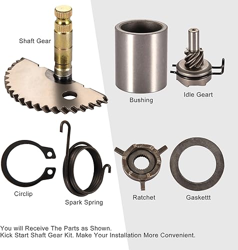 Miniatura 3 de GOOFIT Idel Gear para reparación del engranaje de arranque para motonetas GY6 de 50 cc 60 cc y 80 cc