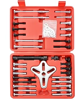 ATPEAM 46pcs Harmonic Balancer Puller Set | Steering Wheel Puller Kit, Use with Harmonic Balancers, Crankshaft Pulleys and Gears, Work on Most Cars, Pickups, SUVs