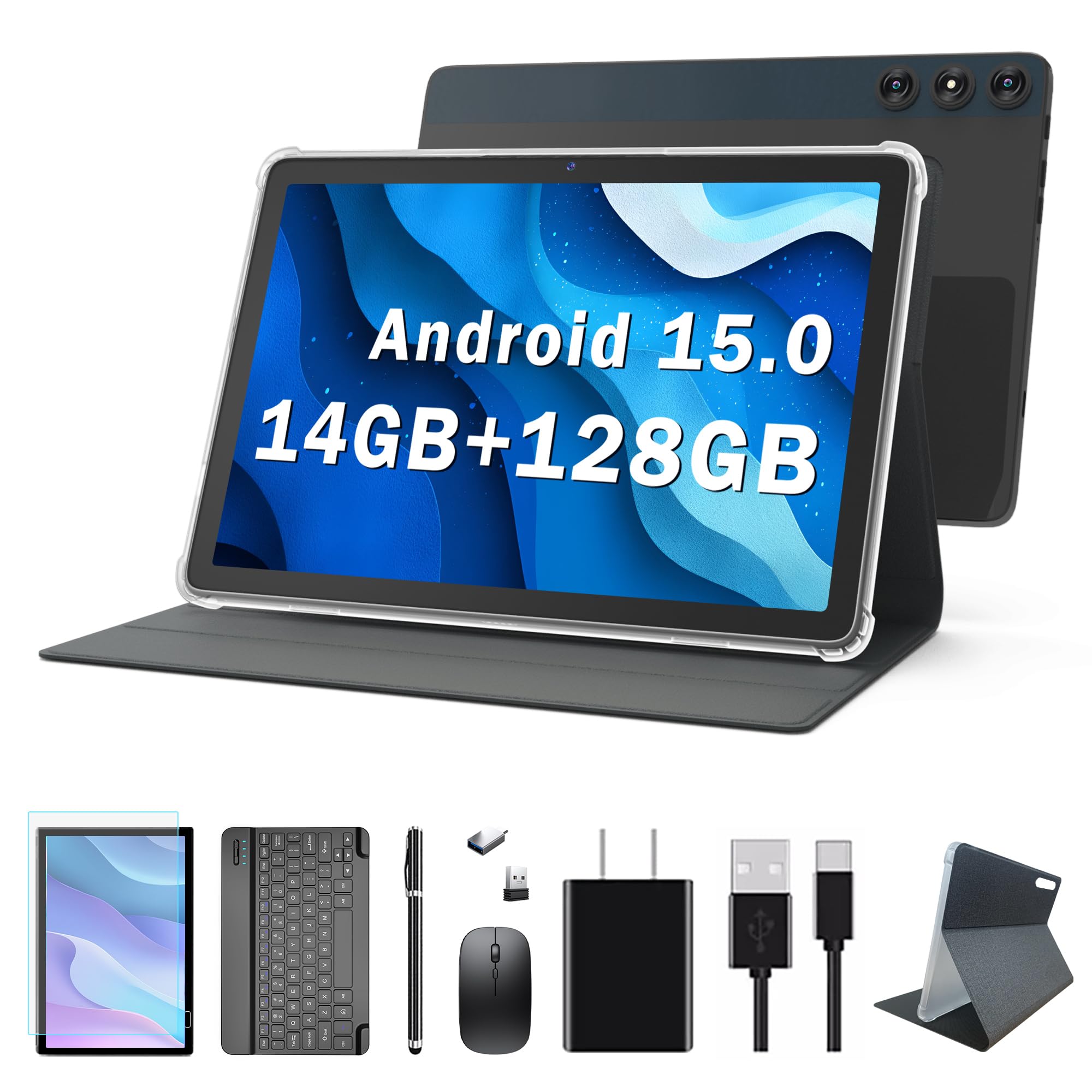 Android14 10インチタブレット 9GB/128GB SIMフリー KADYBE Android 14 Tablet 10 Inch 128GB Storage 1TB Expandable 14GB