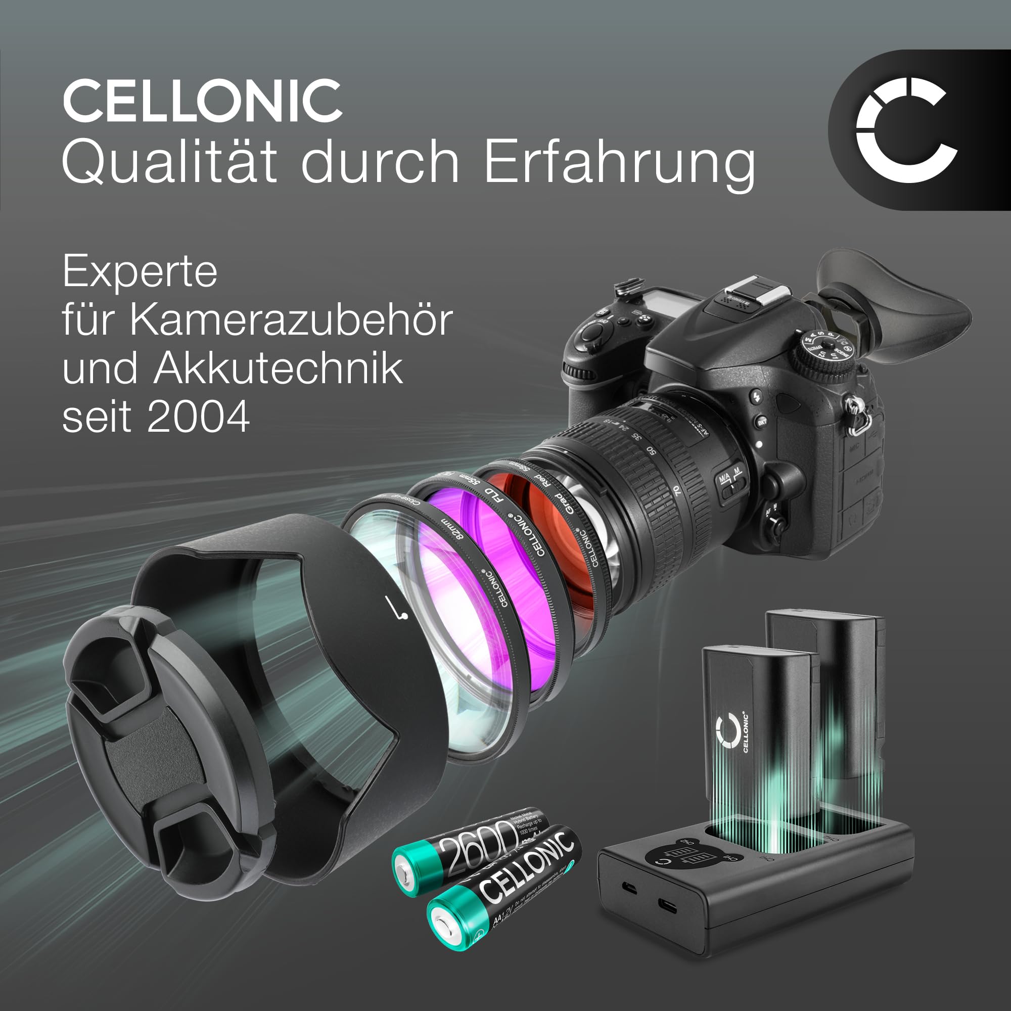 CELLONIC 1x Akku für Kamera Kompatibel mit Sony FDR-AX33, HDR-CX250, HDR-CX270, NP-FV70 - (2200mAh, 7.4V)