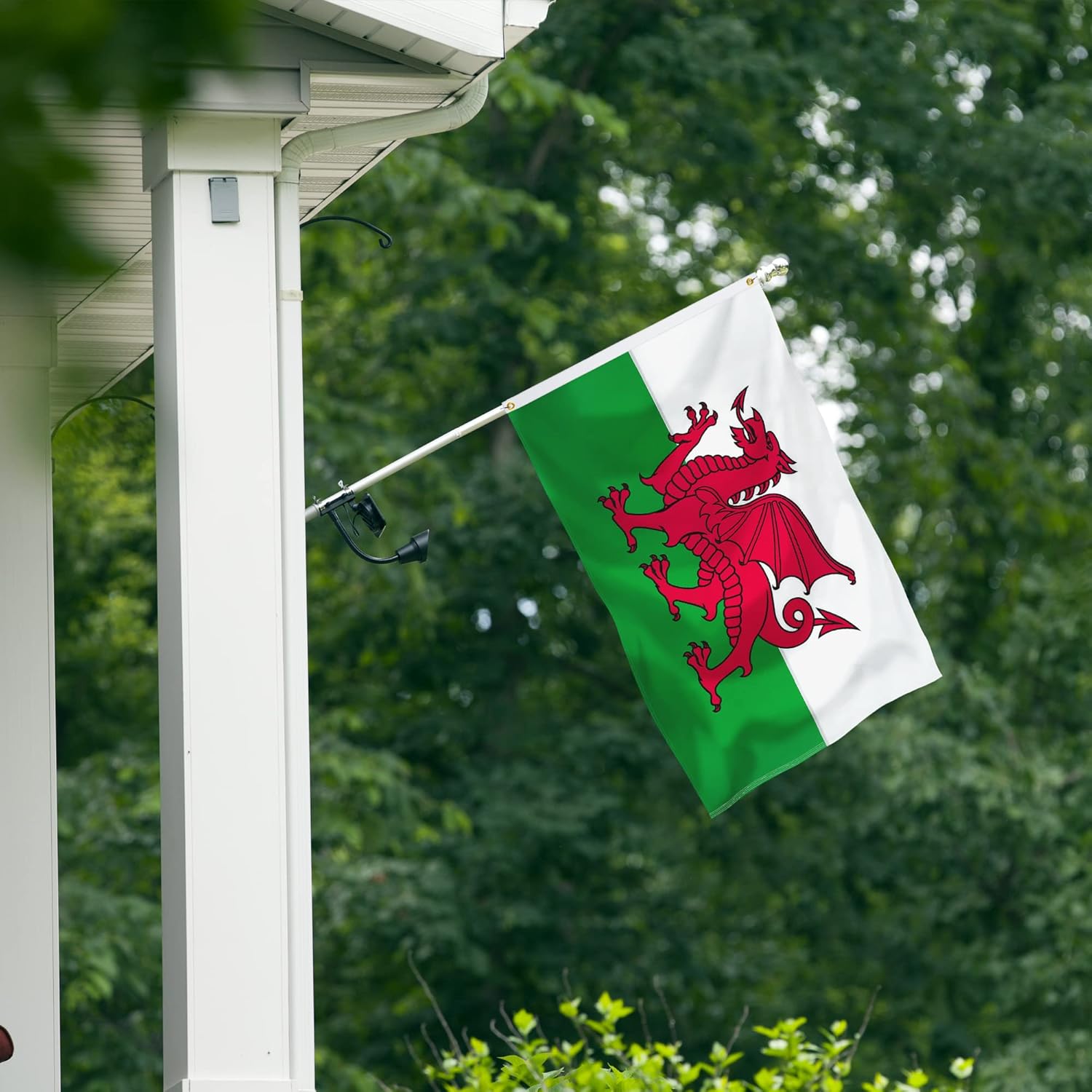 XIFAN Premium Wales Flag 3x5 ft Outdoor, Large Double Sided Heavy Duty 210D Nylon Embroidered Dragon Welsh National & Country Flag, Longest Lasting Decoration with 4-Stitch Hemming, Brass Grommets