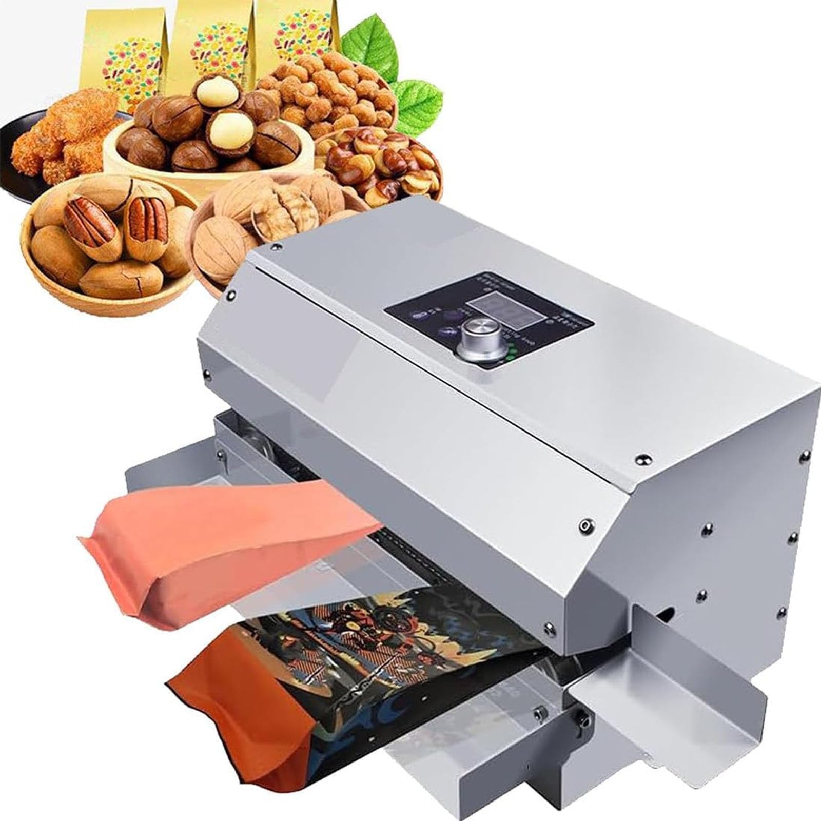 JOSBY Machine De Scellage Automatique en Continu, Machine De Thermoscellage avec Réglage De La Température Et De La Vitesse, Machine De Scellage Horizontale Automatique pour Sacs Plastiques