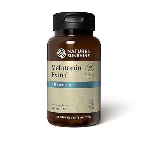 Nature's Sunshine Melatonina Extra 3 mg, 60 cápsulas  Cápsulas de melatonina para fomentar el sueño reparador y ayudar a combatir el jet lag al