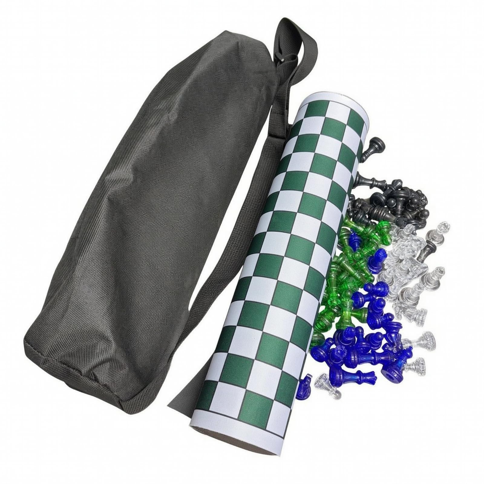 Gioco Scacchi Internazionale Giocatori Scacchiera Compatta Pieghevole 35x35 Cm Pedine Graduate in Finiture Set Portatile da Tavolo con Pezzi, Stile A