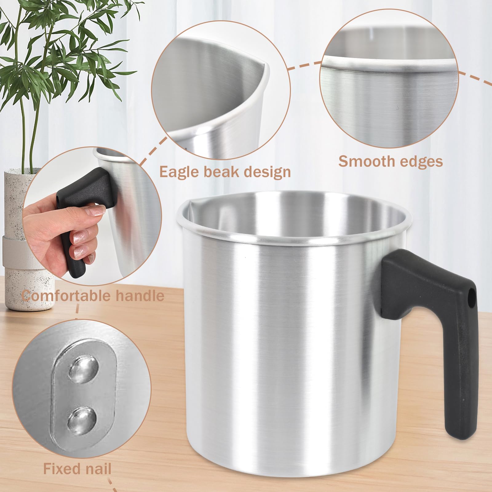 2 Cuillères, Pot De Fusion, Pot De Cire Avec Cuillère Pour Bougies