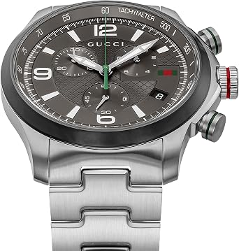 GUCCI Watch G-Timeless G-Timeless Chrono Dial Stainless Steel Sapphire Glass Quartz 44MM Swiss Watch Wristwatch Brand, Black, watch