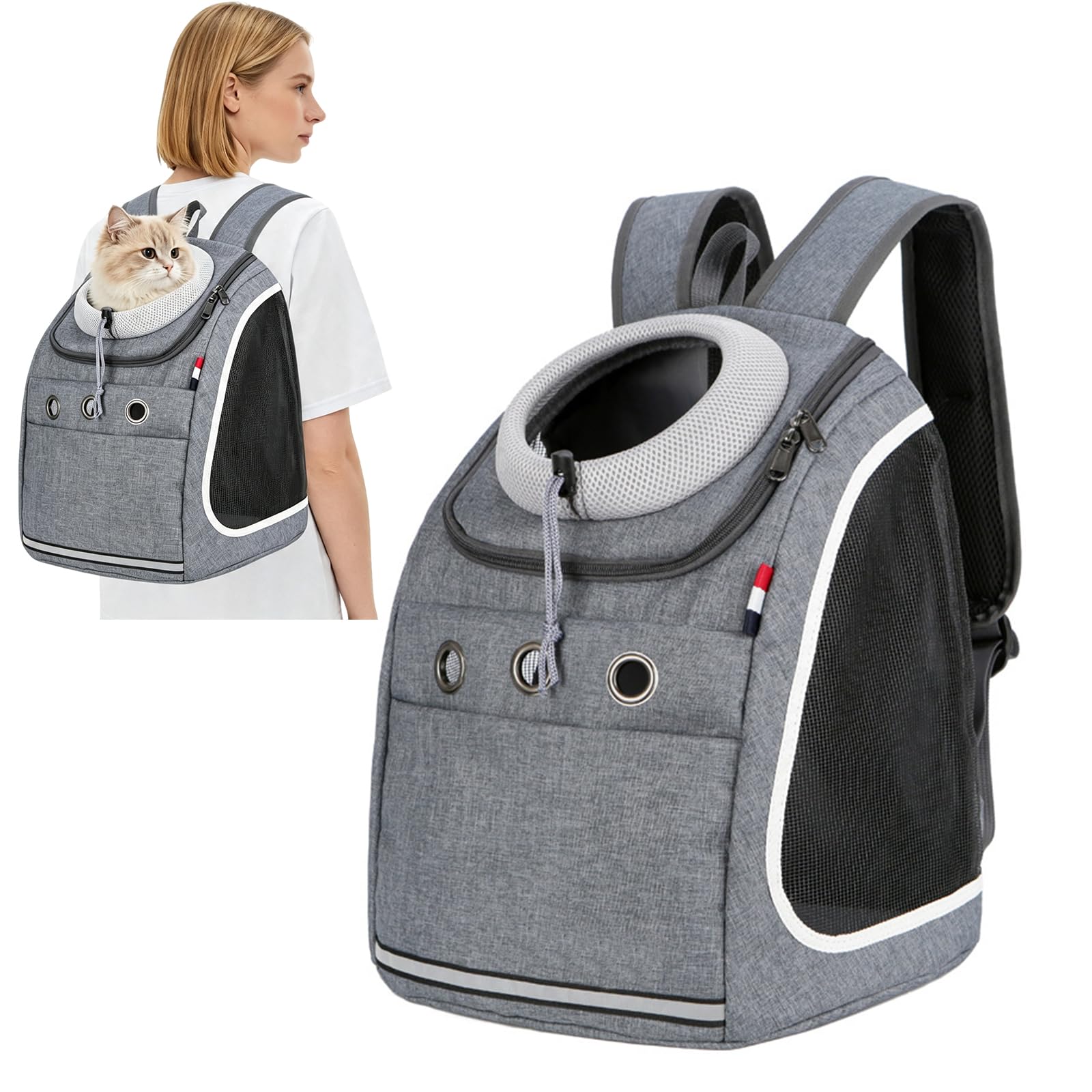 PETCUTE Zaino per cani trasporto per gatti cane piccolo borsa marsupio porta animali per viaggi, campeggio Borsa da trasporto per cani