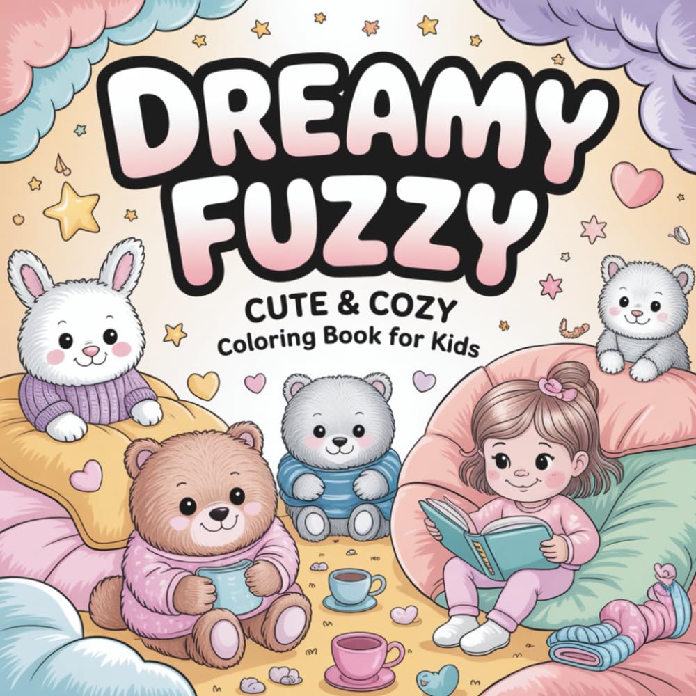 Dreamy Fuzzy: Cute & Cozy Coloring Book for Kids