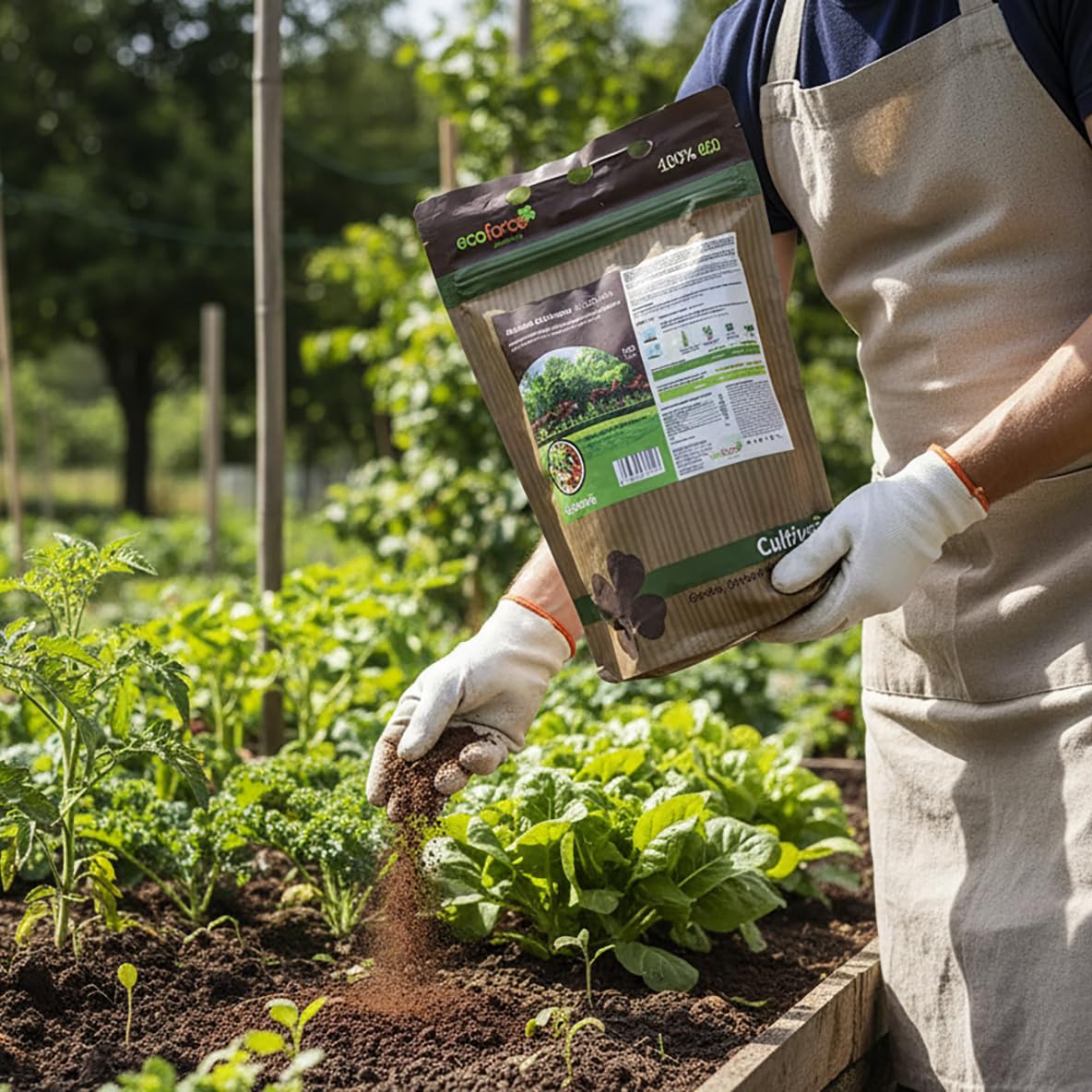 CULTIVERS Blutmehl 5 kg | ECOCERT-zertifizierter Bio-Dünger mit hohem Stickstoff- und organischem Substanzgehalt | Natürlicher Bodenverbesserer für Boden, Gemüsegarten und Garten