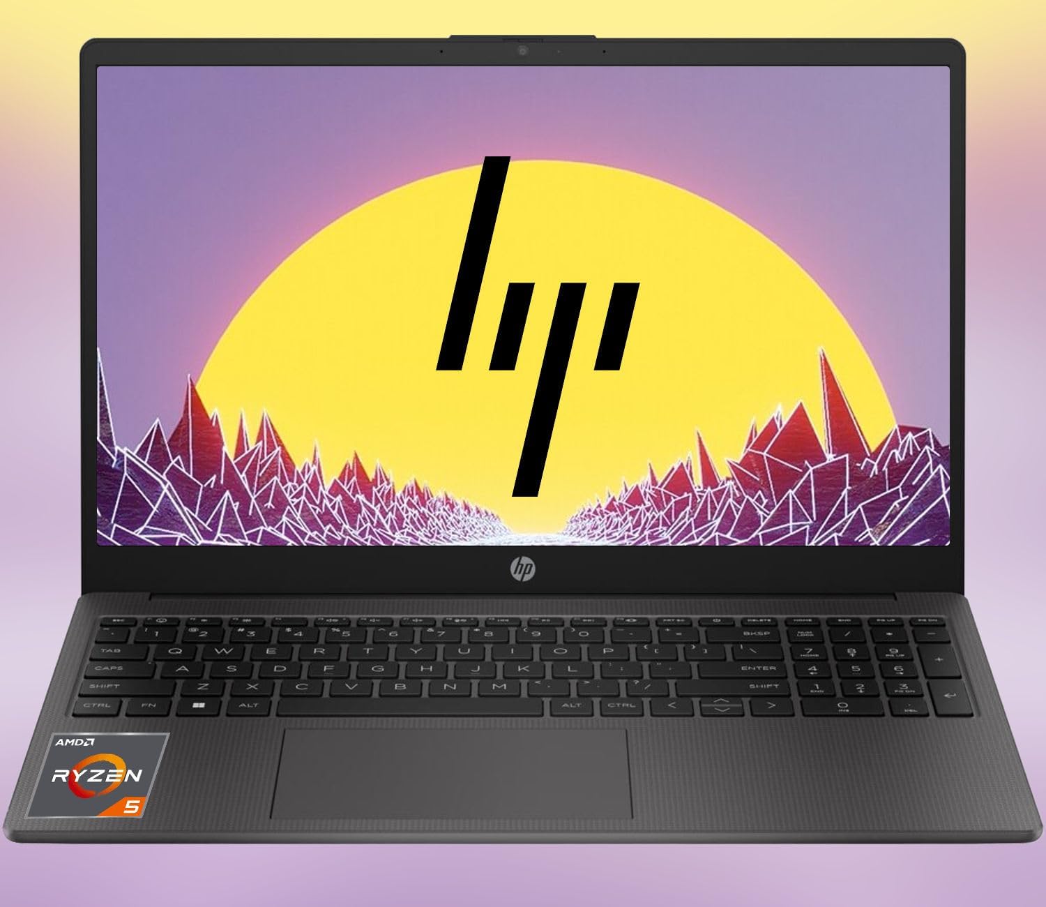 HP 255 G10 Laptop, 15.6" FHD Display, Ryzen 5 7530U Processor, 32GB RAM, 1TB SSD, Windows 11 Pro, Anti-Glare Coating, HD Camera with Temporal Noise Reduction, Multitouch Gesture Support Touchpad