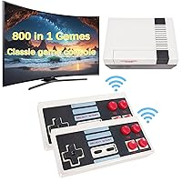 Vista 1 de Classic Retro Game Console Built 820 Classic Video Games,Av Output Handheld Game System with Dual Wireless Controllers,Plug and Play.