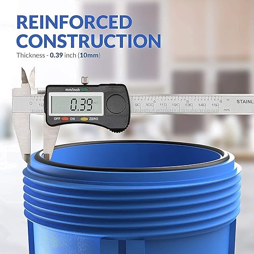 Miniatura 2 de SimPure Carcasa de filtro de agua para toda la casa (2 juegos) y filtro de agua de sedimentos de 5 micrones de 10 x 4.5 pulgadas (paquete de 4)