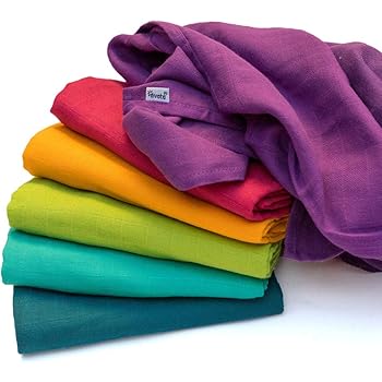 colourful muslin cloths