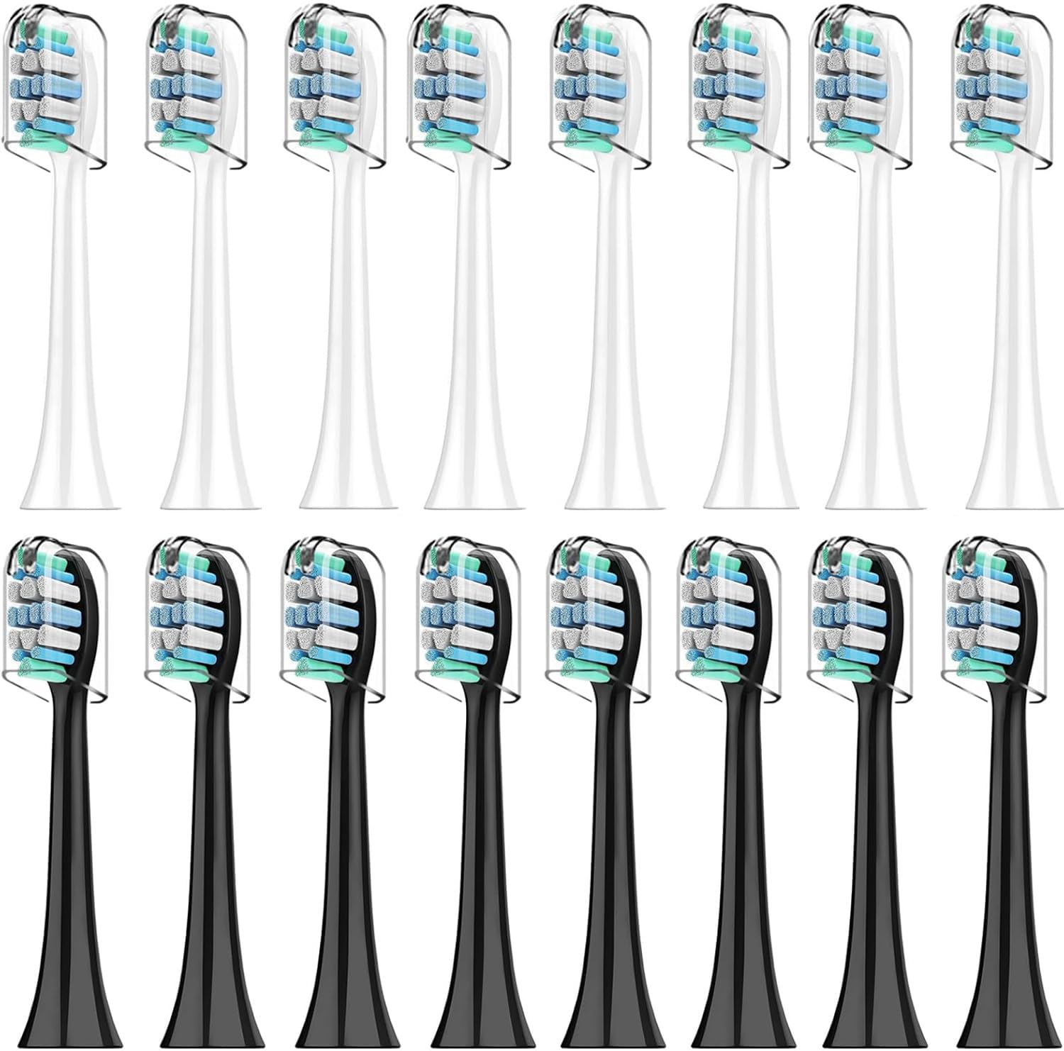 16 Replacement Toothbrush Heads Compatible with Philips Sonicare Toothbrush, 7900 3100 4300 5500 Plaque Defence Brush Head with Densely Clustered Bristles for Whiter Teeth - Standard Sonic Brush Heads