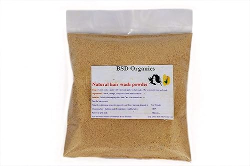 Veena BSD Organics - Lavado de cabello natural a base de hierbas (Shikkai, Reetha, Hierbas) en polvo (2.2 lbs)