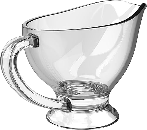 Miniatura 5 de RONDURE Juego de 2 salsas de vidrio  7 onzas con asa para crema, jarra para comedor, salsas, aderezo de ensalada, decoración del hogar