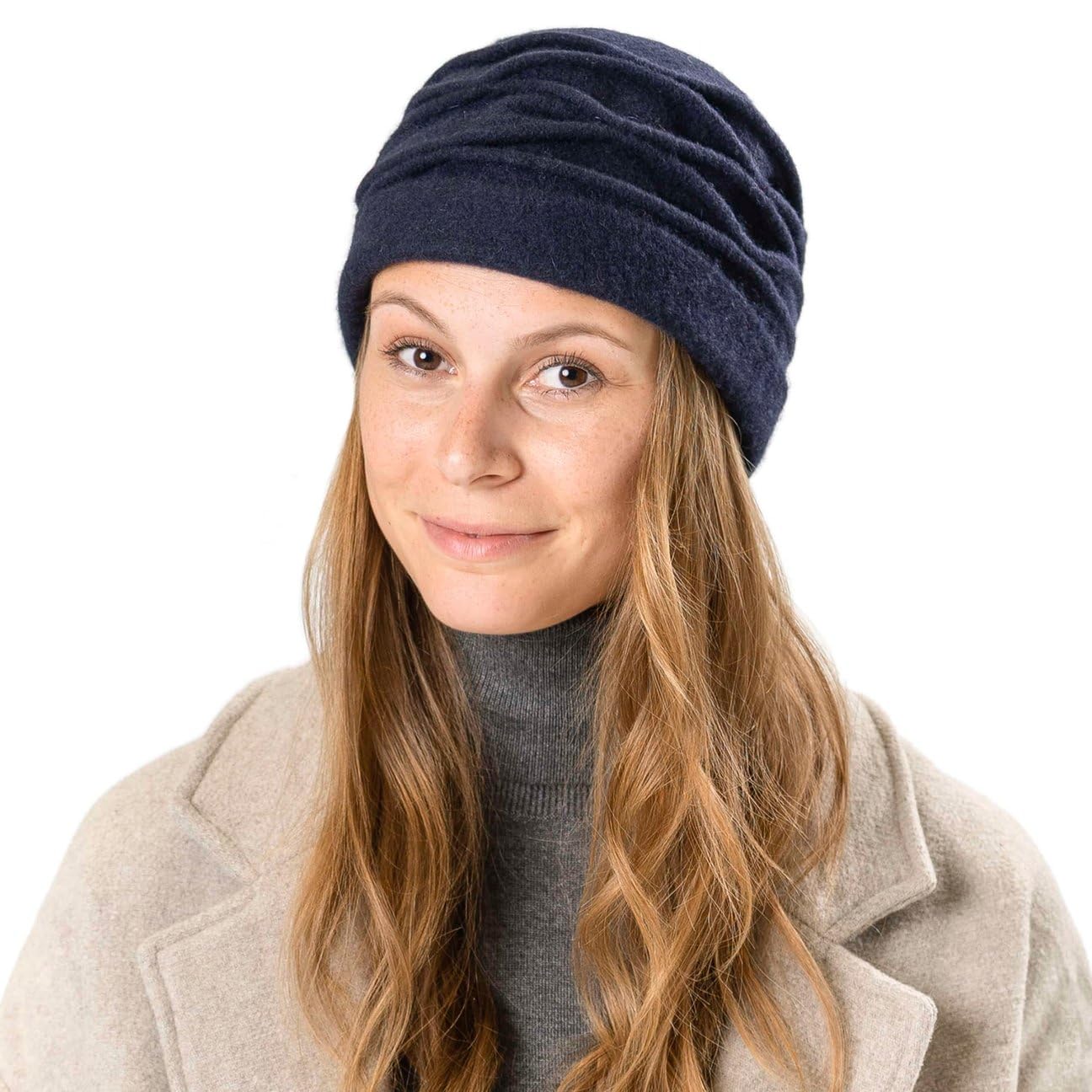 Gorro de Lana Hervida Kamita Mujer - Made in Italy Sombrero Invierno otoño/Invierno