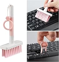 Vista 2 de Limpiador de teclado de cepillo suave, kit de herramientas de limpieza de computadora, 7 en 1, multiusos, con ranura de esquina, extractor de teclas