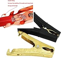 Vista 4 de 4 piezas de abrazaderas de cable de puente Abrazaderas de batería de cocodrilo de cobre puro 100A-500A Abrazaderas de cargador de batería de coche