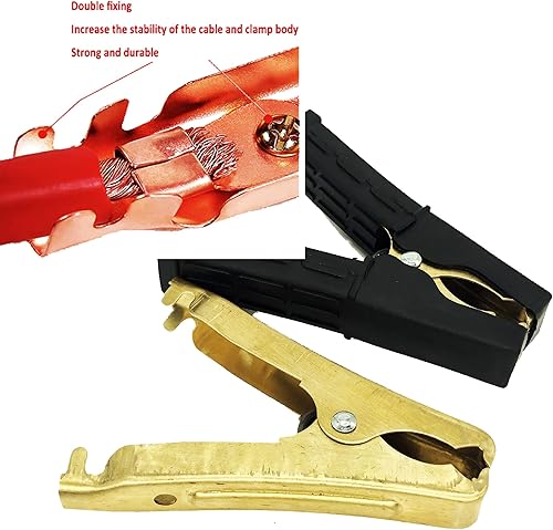 Miniatura 4 de Abrazaderas de batería para cable de puente Abrazadera de cocodrilo Cobre puro 100A800A1500A Abrazaderas de cargador de batería de automóvil