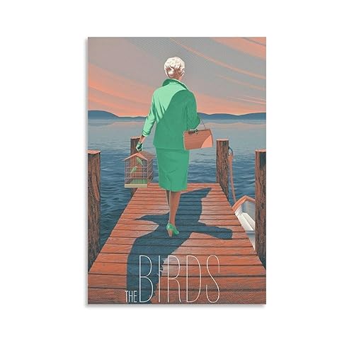 The Birds Tippi Hedren Movie Poster Canvas Wall Art Prints