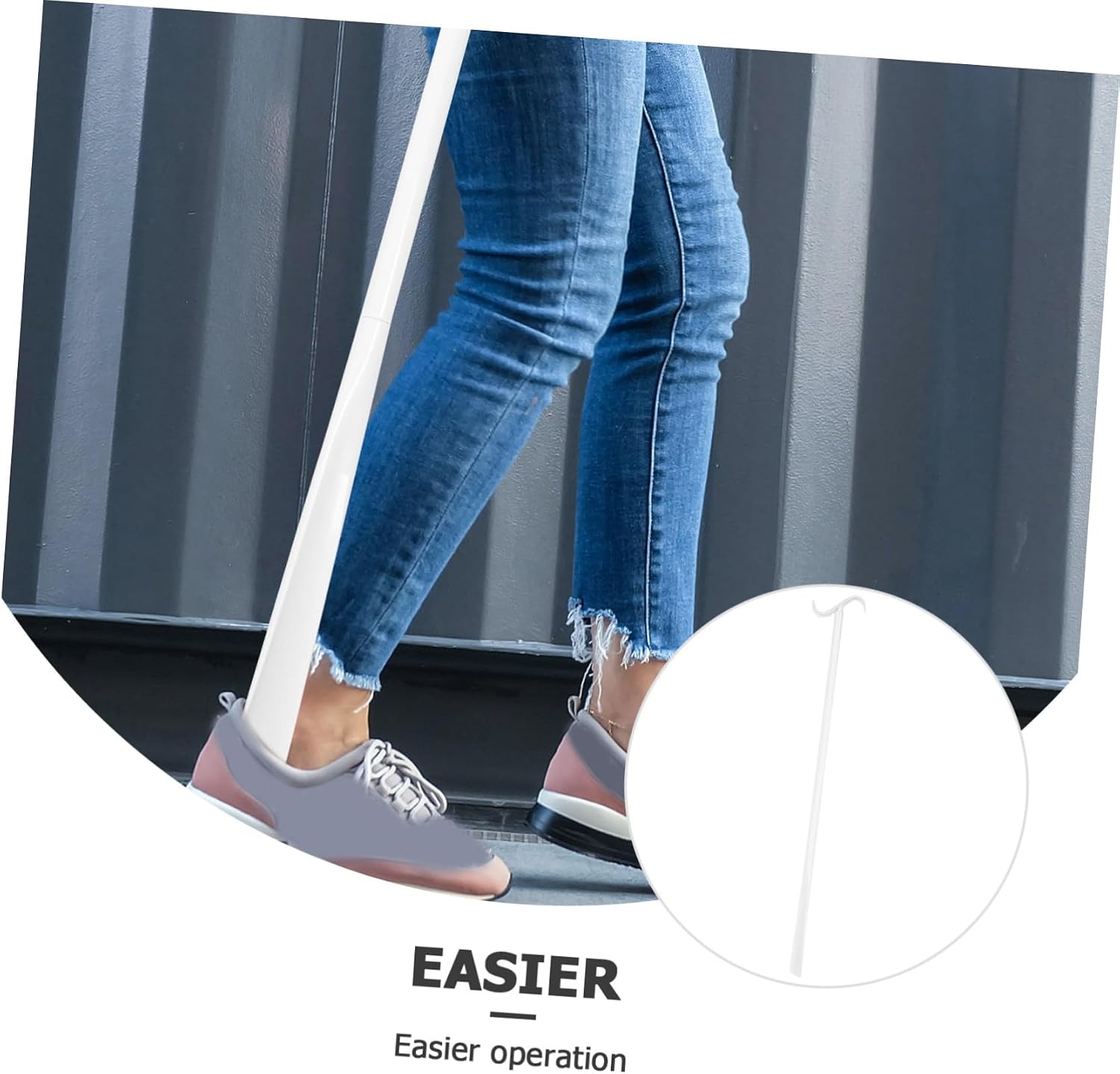 Dressing Stick and Shoe Lifter Detachable Shoehorn for Elderly Disabled Lightweight Portable Sock Remover Practical Aid for Convenient Dressing
