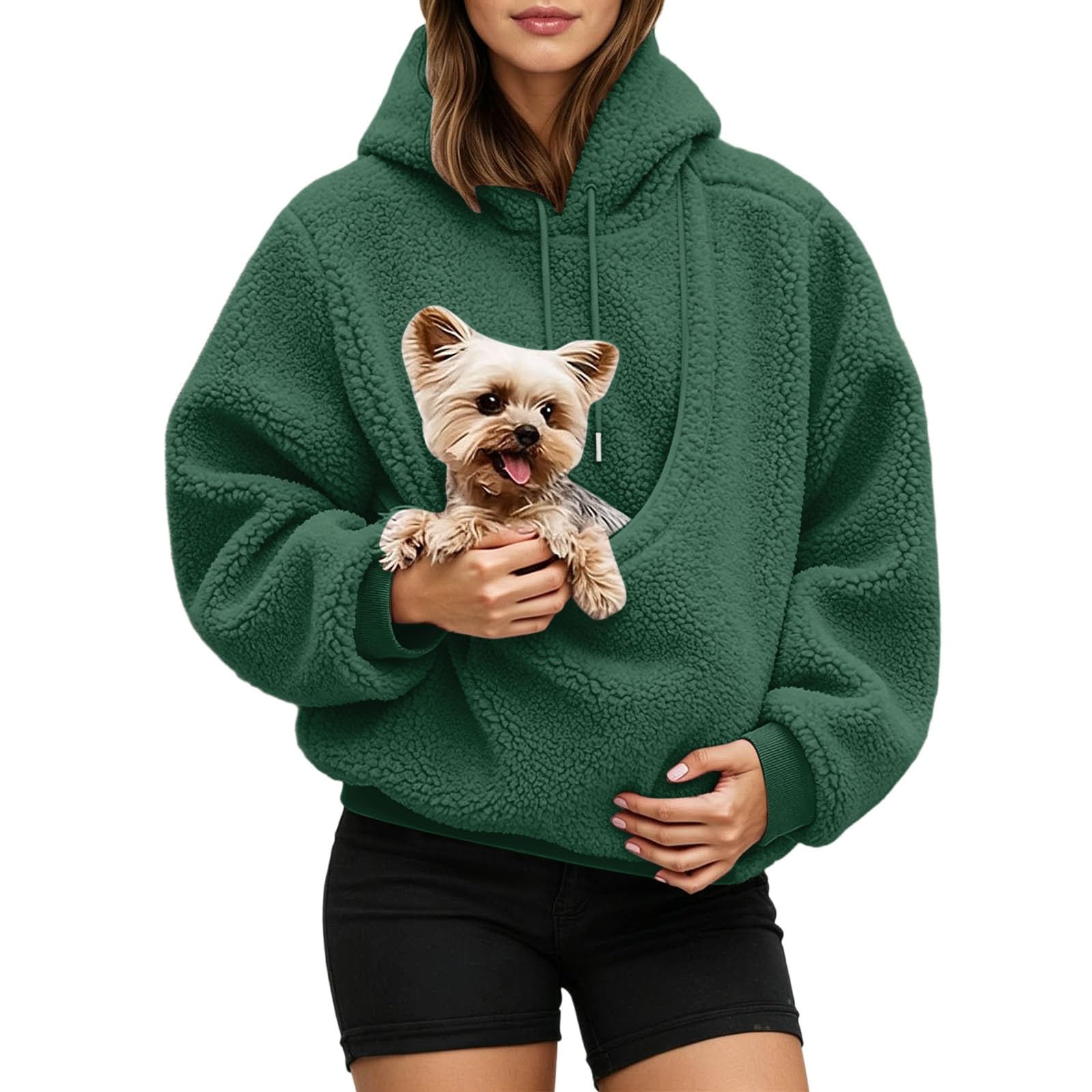 Pet Pouch Hoodie Oversized Pullover for Cats and Small Dogs